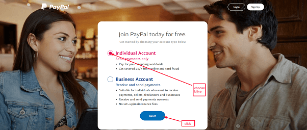 paypal Individual account india