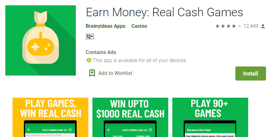 Earn Money Real Cash Games app 