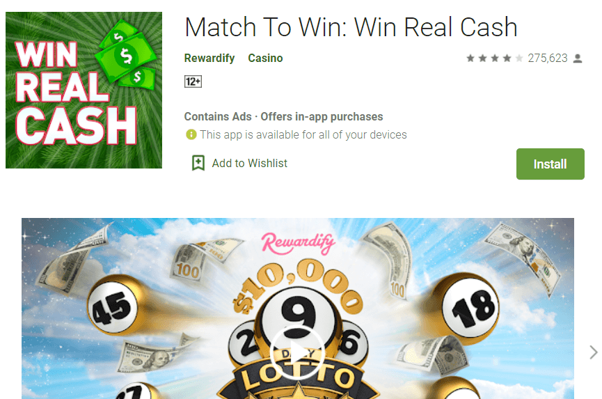 Match to Win app 