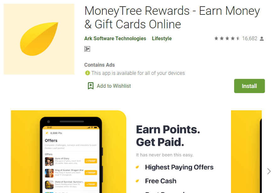 MoneyTree Rewards app