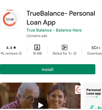 Truebalance app