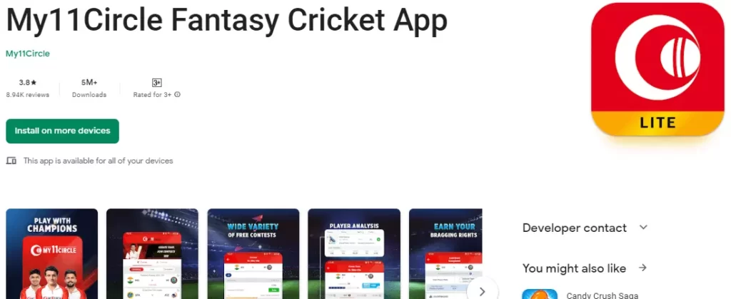 Fantasy Cricket Apps My11Circle





