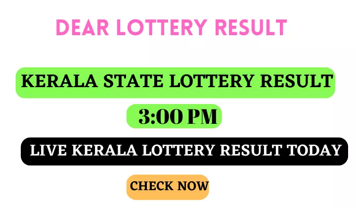 Kerala State Lottery Result Today Chart 3pm