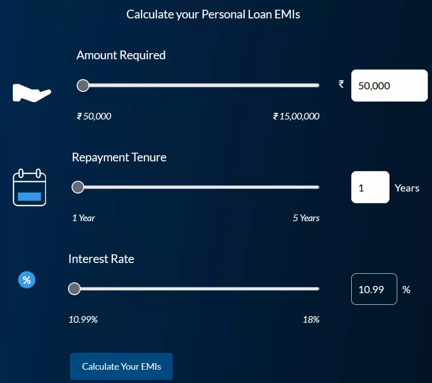 Bandhan Bank Personal Loan EMI Calculator